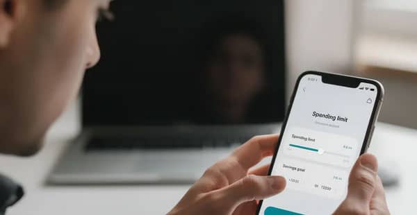 A person is intently using a smartphone, displaying a calm and focused expression as they set account limits for responsible gambling. This scene highlights the importance of managing one's own funds while enjoying online casino games and taking advantage of deposit bonus offers.